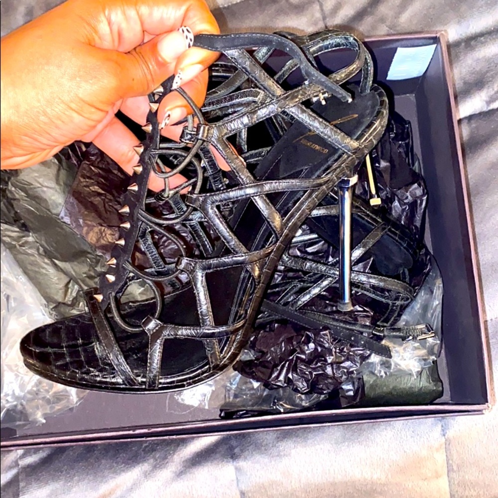 Brain Atwood 9.5 Black Mirante Corset Pump